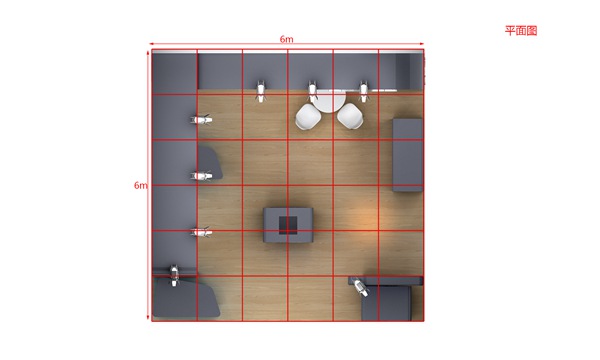 歌谷電器展臺設(shè)計(jì)搭建案例的平面圖